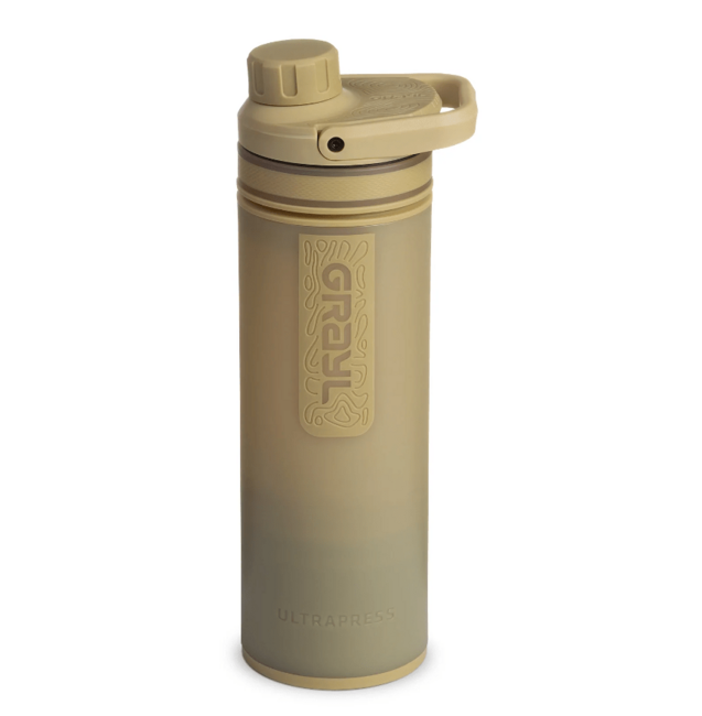 GRAYL UltraPress Water Filter Bottle 500ml, Desert Tan