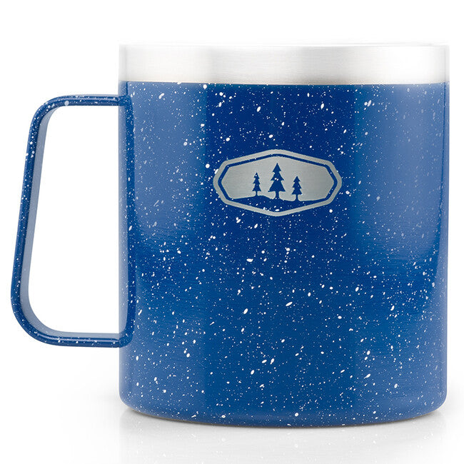 GSI Outdoors Dvojplášťový hrnček Glacier 444 ml, modrá škvrna