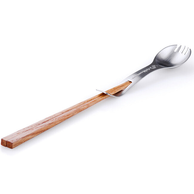 GSI Outdoors Glacier Stainless Steel Spork with Wooden Handles