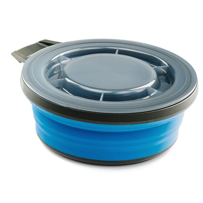 GSI Outdoors Escape Bowl + Lid Collapsible Food Bowl 650 ml, Blue
