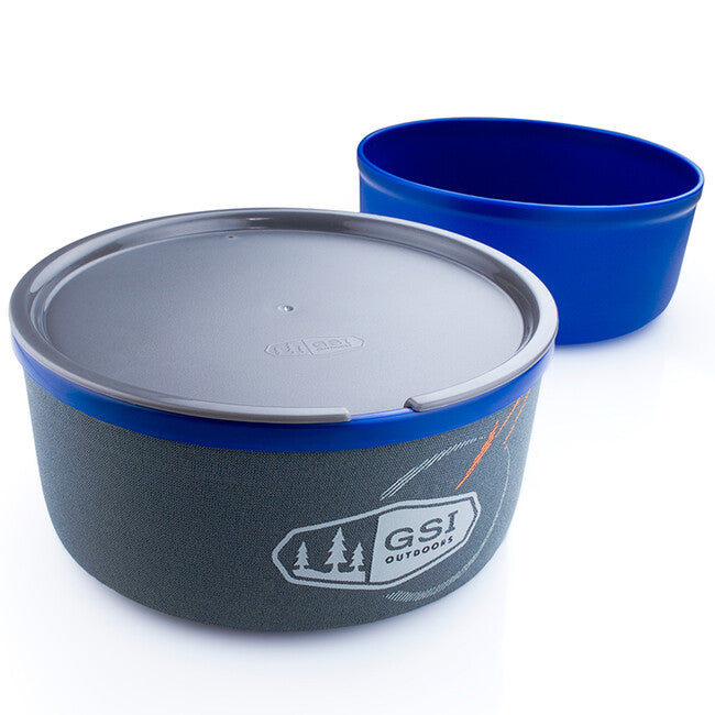 GSI Outdoors Súprava mištičky a hrnčeka izolovaného neoprénom 591 ml, modrá