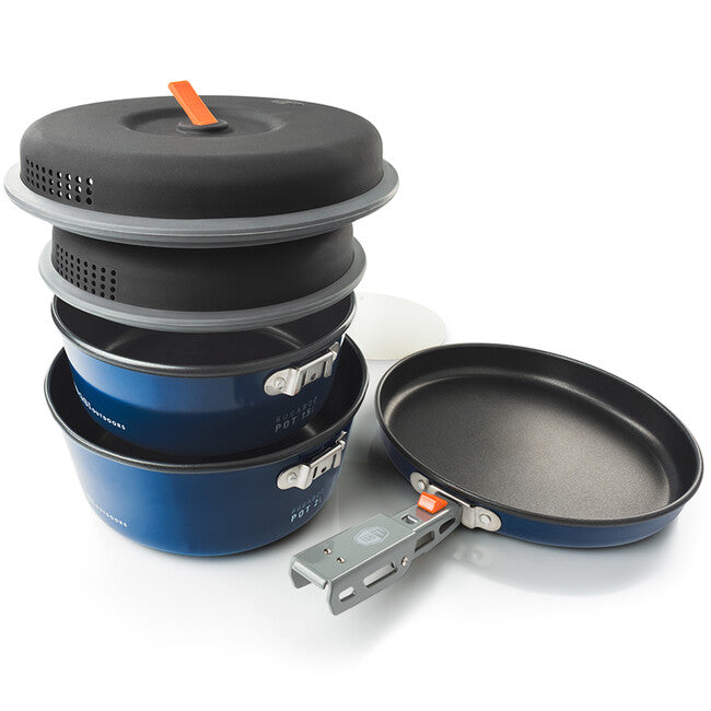GSI Outdoors Bugaboo Base Camper Cookware Set with Teflon Coating for 2 People 1.5L + 2L