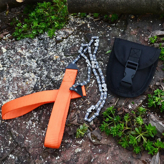 DRAGOWA Tactical Pocket Chain Saw Survival Billy Orange