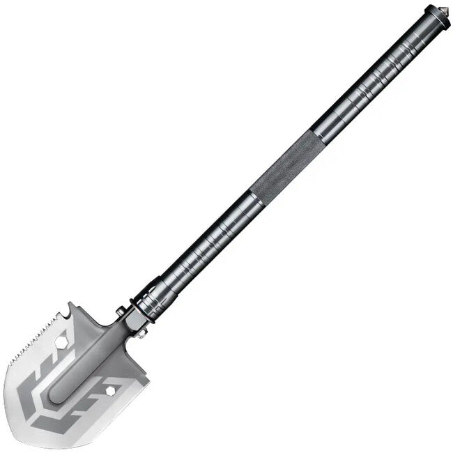 DRAGOWA Tactical Cara Folding Multifunctional Shovel with Pouch, Silver