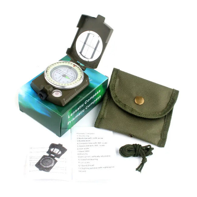DRAGOWA Tactical Metal Waterproof Compass Drift, Green