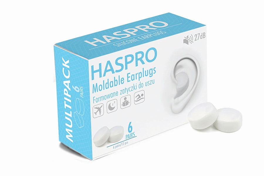 Haspro 6P Silicone Ear Plugs, White
