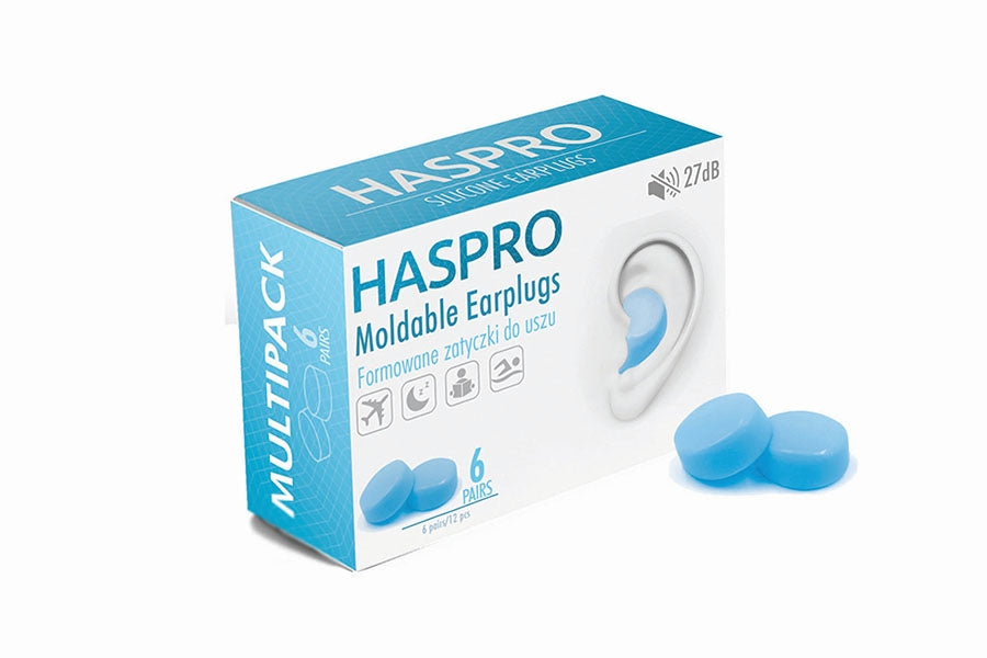 HASPRO 6P Silicone Ear Plugs, Blue