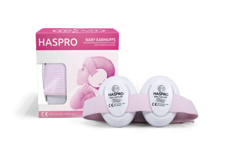 Haspro Baby Earmuffs 0+, Pink