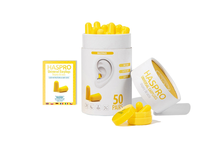 HASPRO TUBE50 Ear Plugs, Yellow