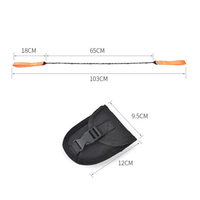DRAGOWA Tactical Pocket Chain Saw Survival Billy Orange