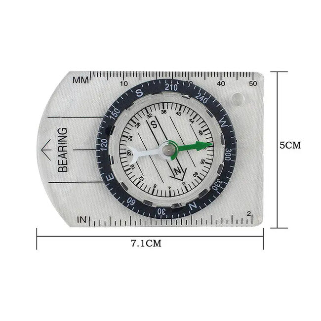 DRAGOWA Tactical Transparent Mini Compass Arrow, Small