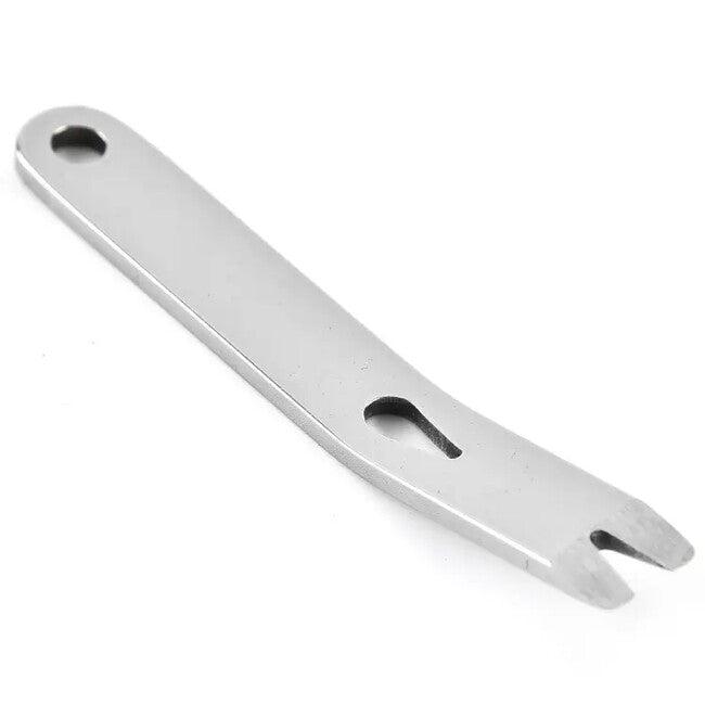 DRAGOWA Tactical Mini Stainless Steel Key Pry Bar Otter, Silver