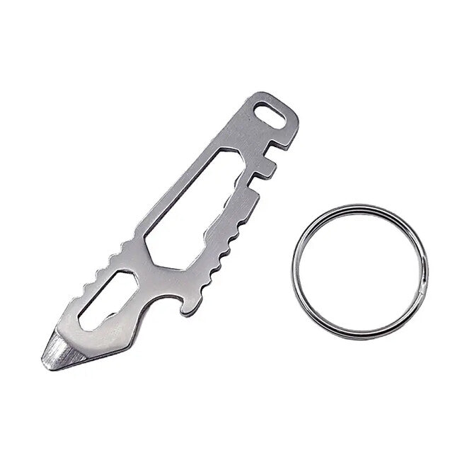 DRAGOWA Tactical Keychain Multitool, Sandstone/Silver