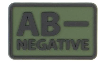 Helikon-Tex 3D PVC nášivka AB- Negative, set 2ks olive green