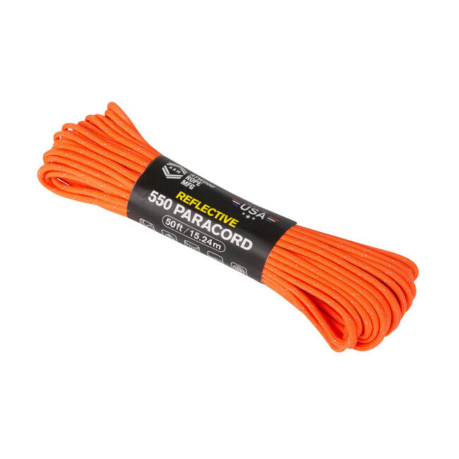 Helikon-Tex 550 Paracord Reflective (50ft), Orange