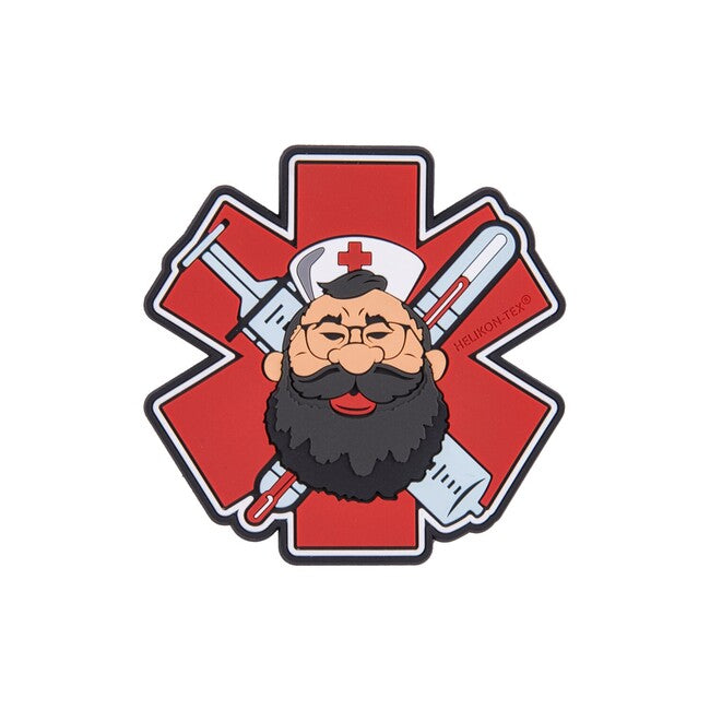 Helikon-Tex "Beardman MEDIC" nášivka - PVC - Red