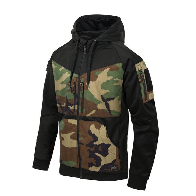 Helikon-Tex Rogue Hoodie Jacket, Black/US Woodland
