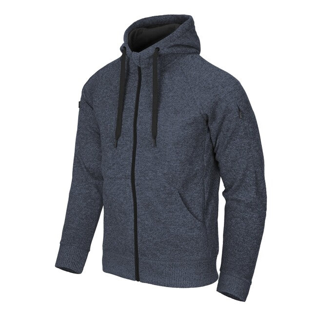 Helikon-Tex Covert Tactical Fleece Hoodie (Full Zip), Melange Blue
