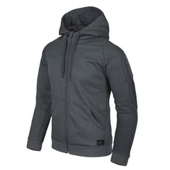Helikon-Tex Urban Tactical Hoodie Full Zip, Melange Black-Grey