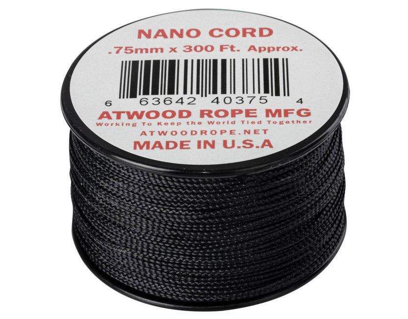 Helikon-Tex Nano Cord 300FT Paracord, 91 Meters, Black