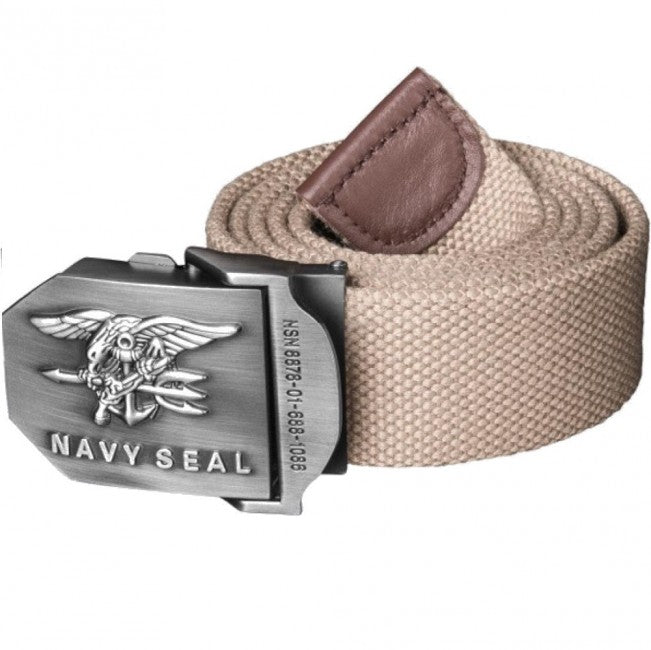 Helikon-Tex Navy Seal Belt with Metal Buckle, Khaki, 4cm