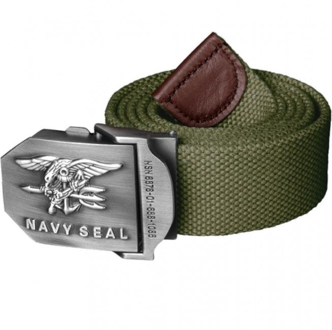 Helikon-Tex Navy Seal Belt with Metal Buckle, Olive, 4cm