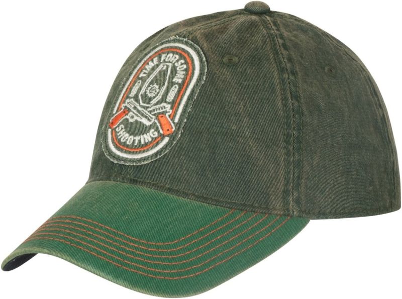 Helikon-Tex Shooting Time Cap, Dirty Washed Cotton, Dirty Washed Dark Green/Dirty Washed Kelly Green