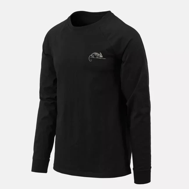 Helikon-Tex Long Sleeve T-Shirt with Logo, Black