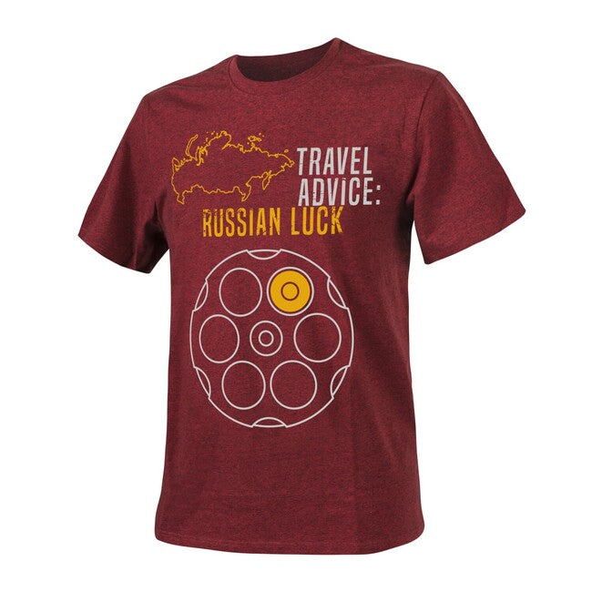 Helikon-Tex Travel Advice Russian Luck T-Shirt, Melange Red