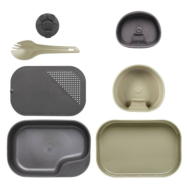 Helikon-Tex Wildo Camp Plastic Dinnerware Set, Desert Dark Grey