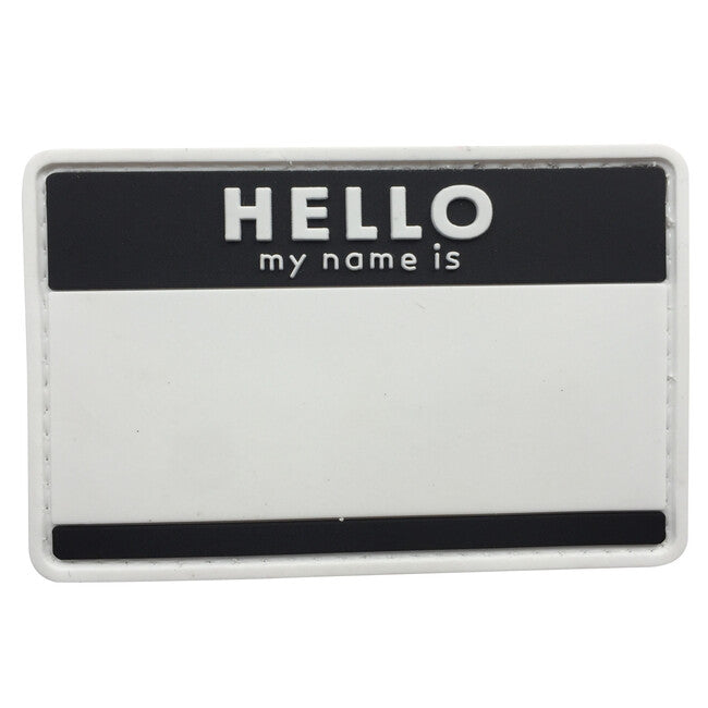 WARAGOD Hello My Name is PVC Patch Black