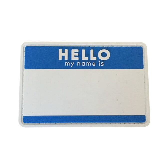 WARAGOD Hello My Name is PVC Patch, Blue