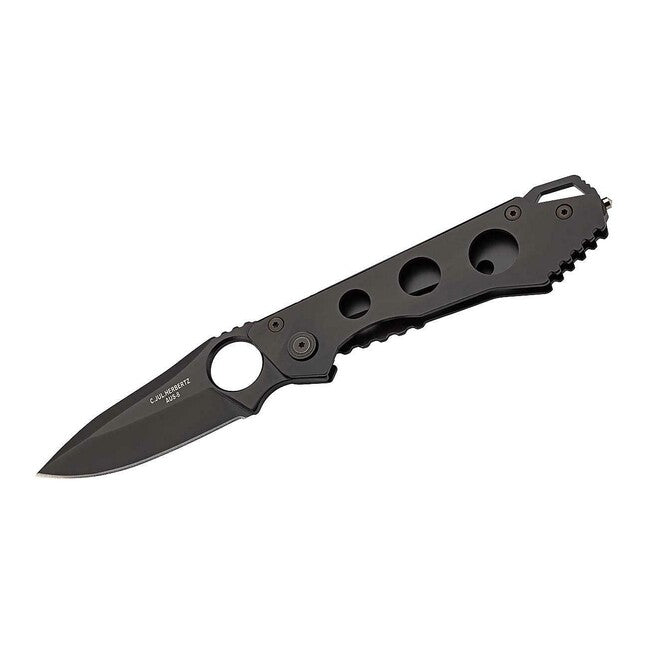 Herbertz Single-Hand Light Pocket Knife 7cm, Stainless Steel, Black, Glass Breaker