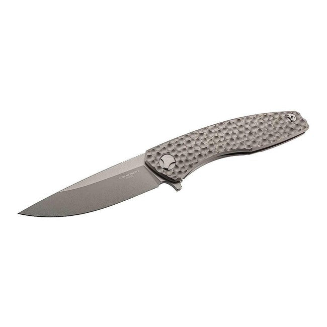 Herbertz One-Hand Pocket Knife 10cm, Titanium, CNC Surface Finish