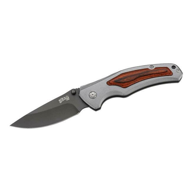 Herbertz One-Hand Pocket Knife 7.5cm, Aluminum, Pakka Wood and Aluminum
