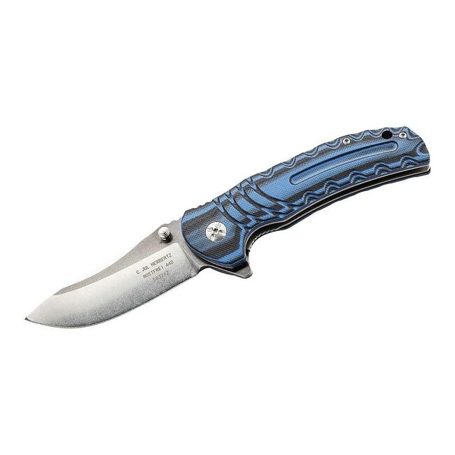 Herbertz Single-Handed Pocket Knife 8.2cm, G10, Blue-Black