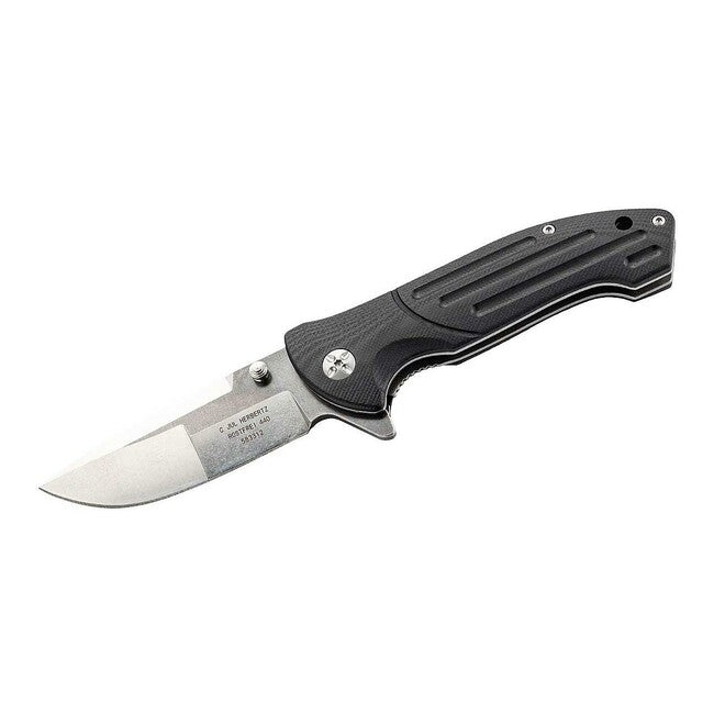 Herbertz Single-Hand Pocket Knife 8.3cm, G10, Black