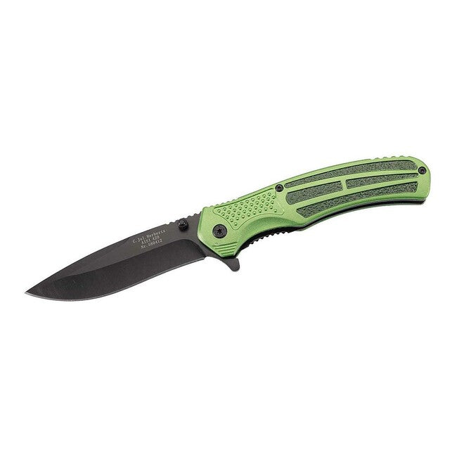 Herbertz Single-Hand Folding Knife 8.7cm, Aluminum, Green