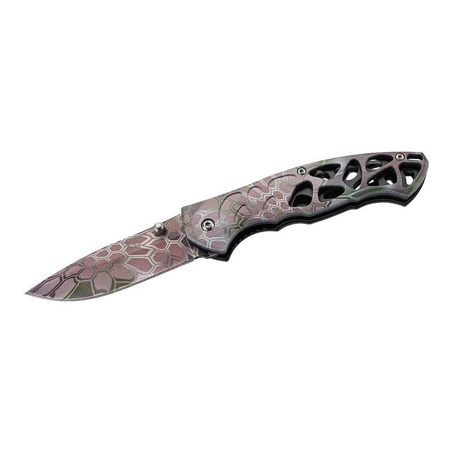Herbertz Single-Hand Pocket Knife 8cm, Plastic, Skeletonized, 3D Print Lizard