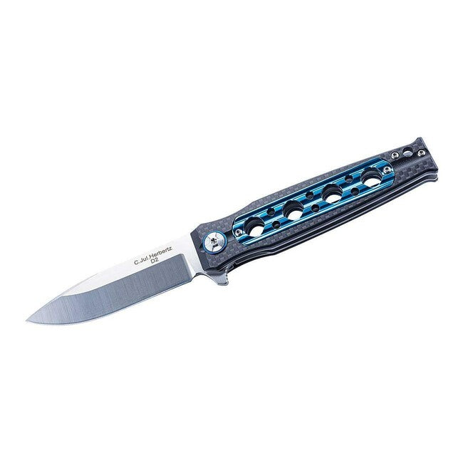 Herbertz Single-Hand Folding Knife 9.7cm, Aluminum, Carbon Fiber