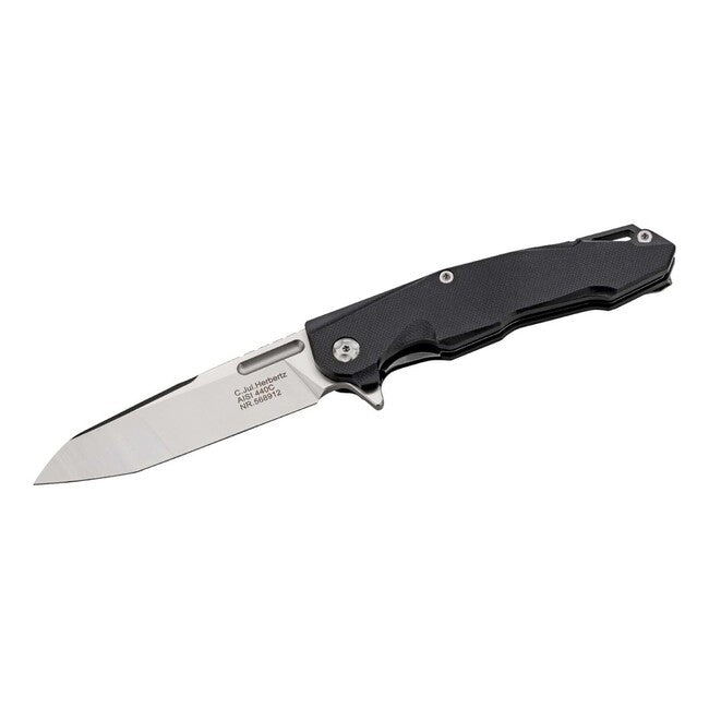 Herbertz Single-Hand Pocket Knife 9.7cm, Textured G10, Black