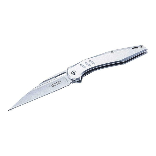 Herbertz Single-Hand Pocket Knife 9cm, All-Steel, Stonewash