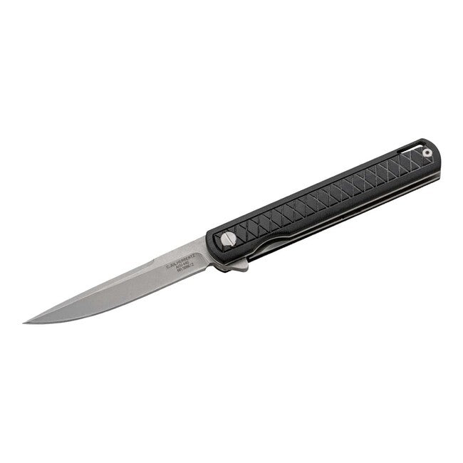 Herbertz jednoručný vreckový nôž 9cm, CNC frézovaný G10, čierna