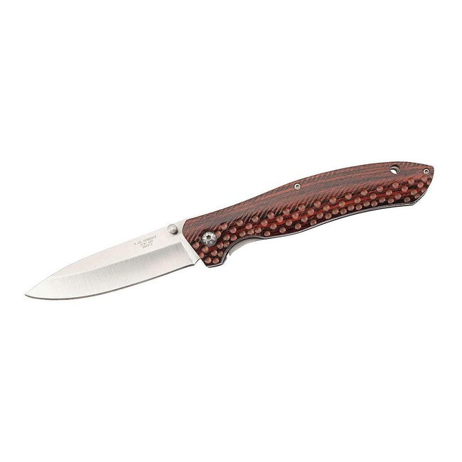 Herbertz Single-Hand Pocket Knife 9cm, Milled Pakka Wood