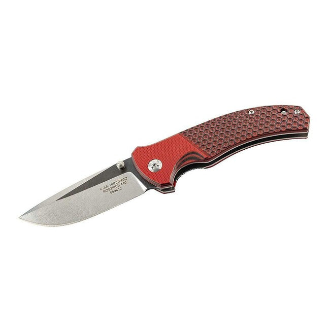 Herbertz Single-Hand Pocket Knife 9cm, G10, Red-Black