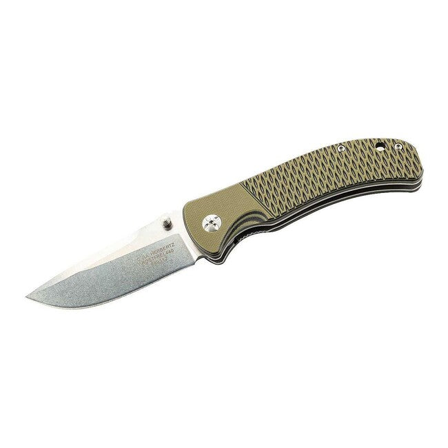 Herbertz Single-Hand Pocket Knife 9cm, G10, Moss Green