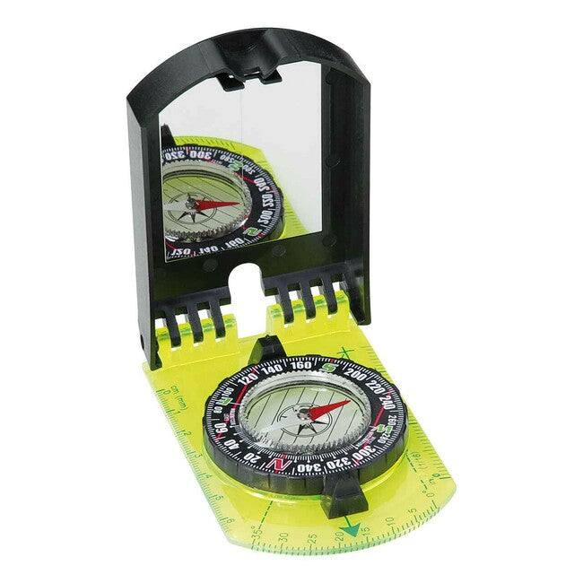 Herbertz Bearing Compass 9.6 cm, Mirror, Ruler