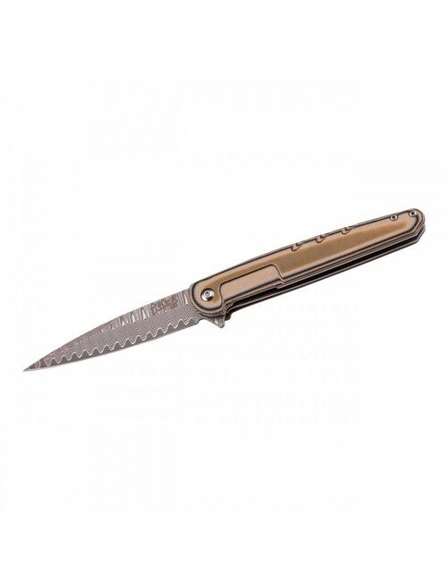 Herbertz Selektion Damast Spike jednoručný vreckový nôž 9,5cm, damašek, G10