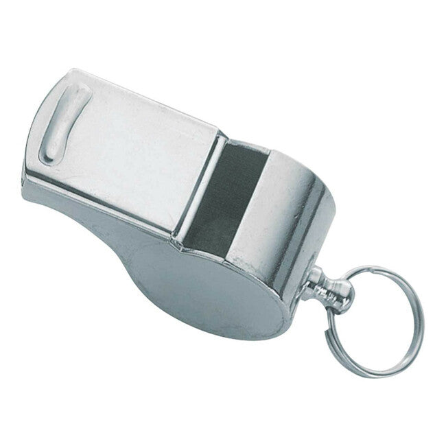 Herbertz Signal Whistle 7 cm, Nickel-Plated Brass, Snail Shape