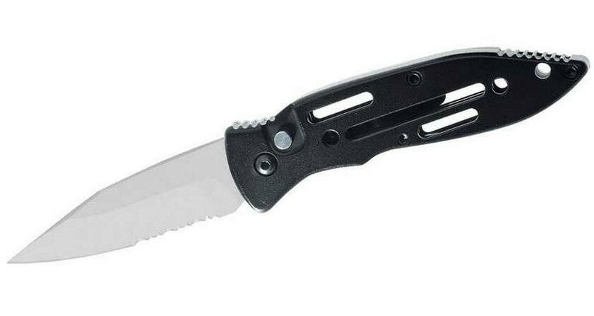 Herbertz Tactical Automatic Knife 8.3 cm, Black, Aluminum